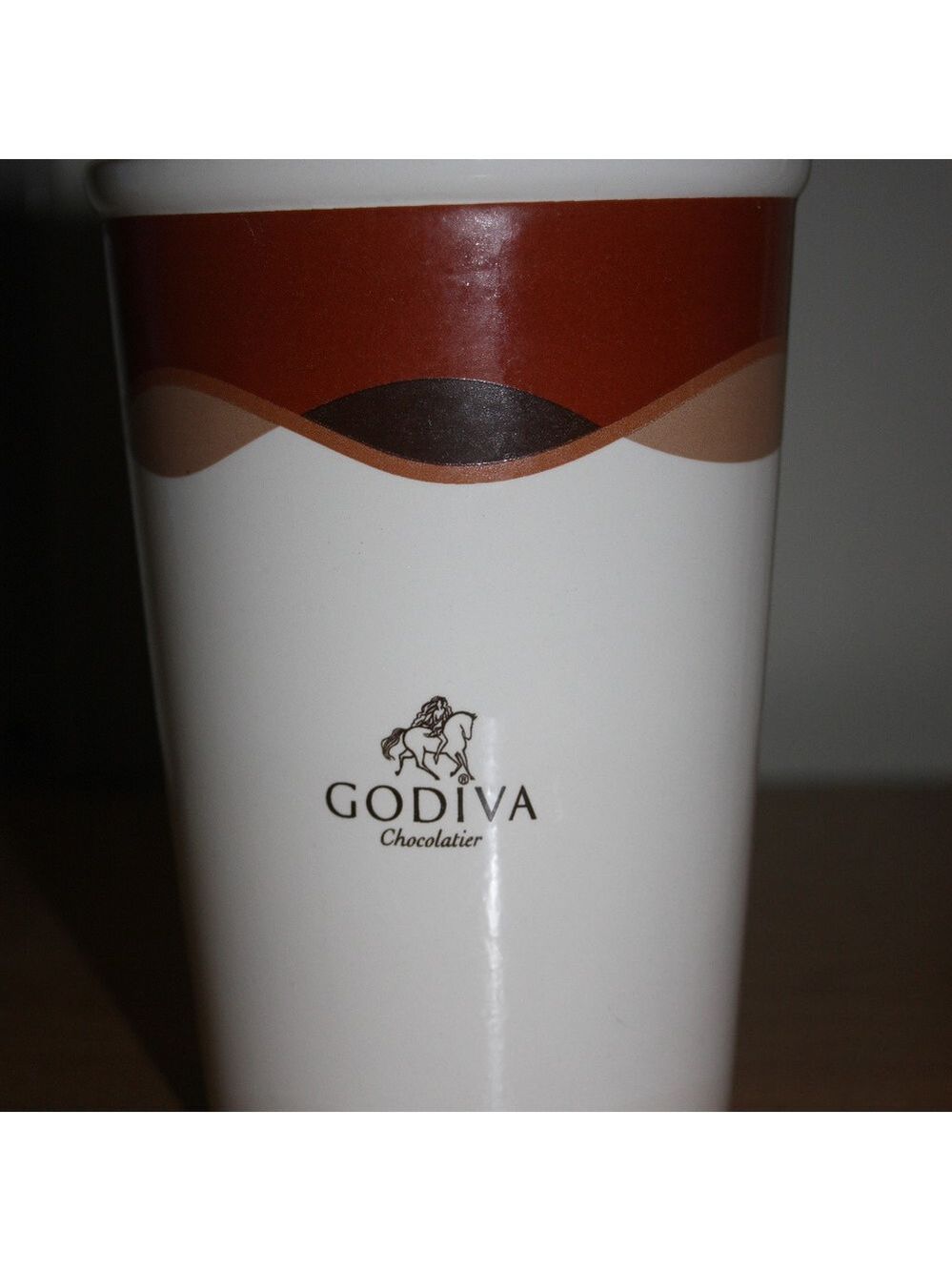 Godiva Chocolate Cannister Utensil Crock